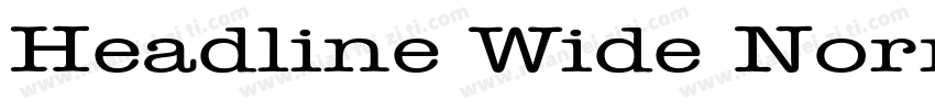 Headline Wide Normal字体转换